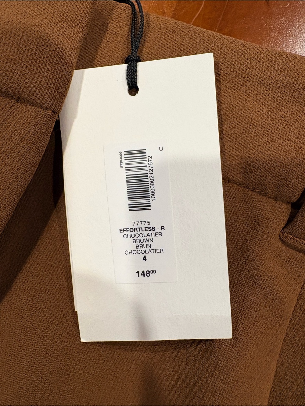 NWT, ARITZIA, The Effortless Pant™ High-Waisted Wide-Leg Pants — Brown, size 4 - Picture 5 of 11